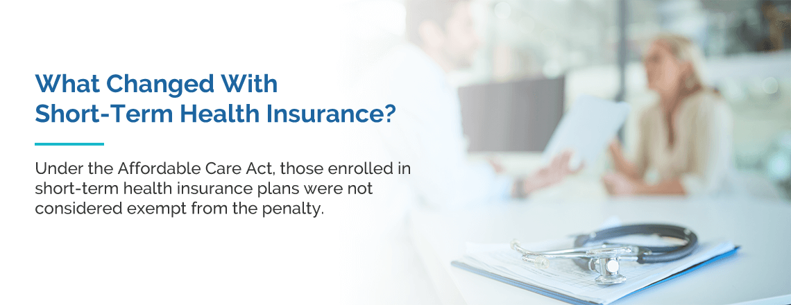 changes to with short-term health insurance under the affordable care act