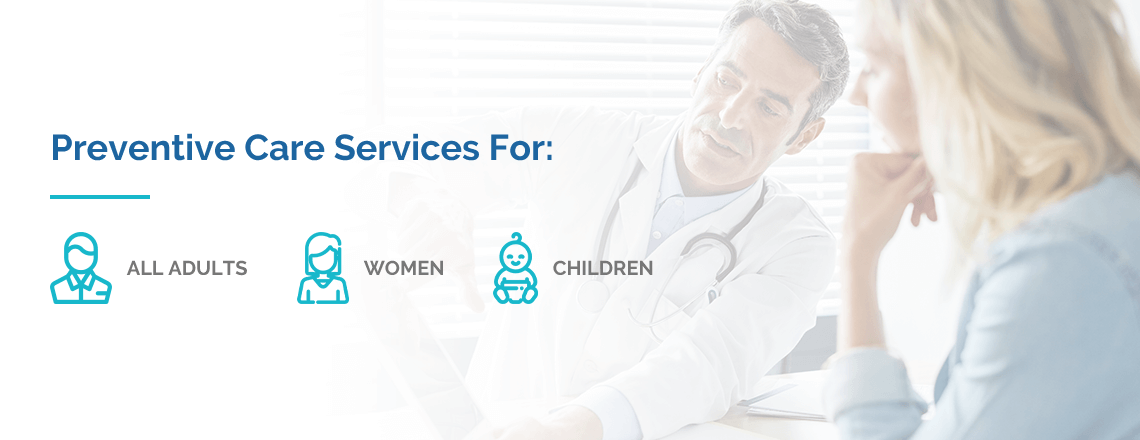 California health insurance preventative care services for adults, women, and children