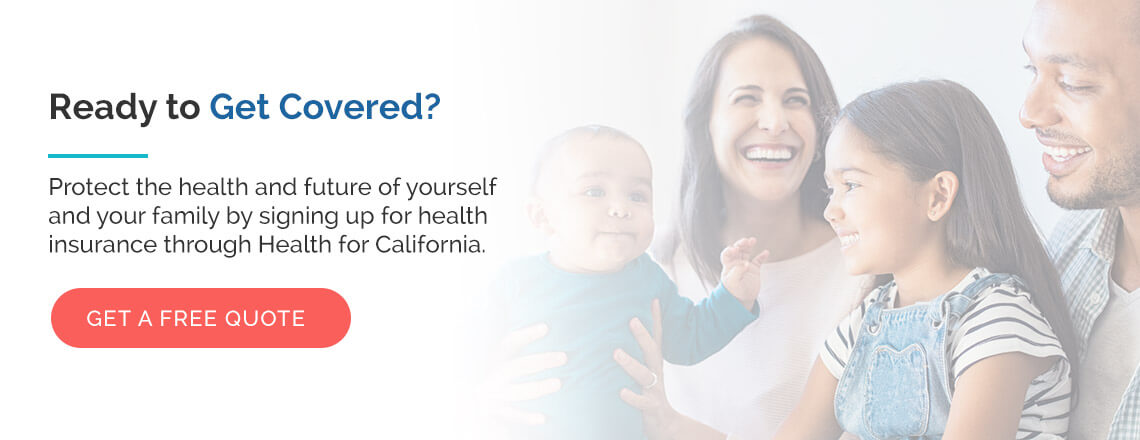 an advertisement for health insurance in california