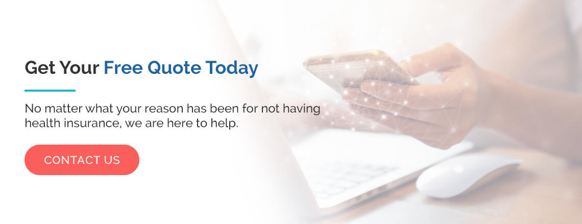 person holding cell phone with the words get your free quote today